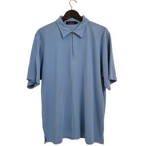 Bugatchi Men's Short Sleeve Dressy Casual Shirt Sz L